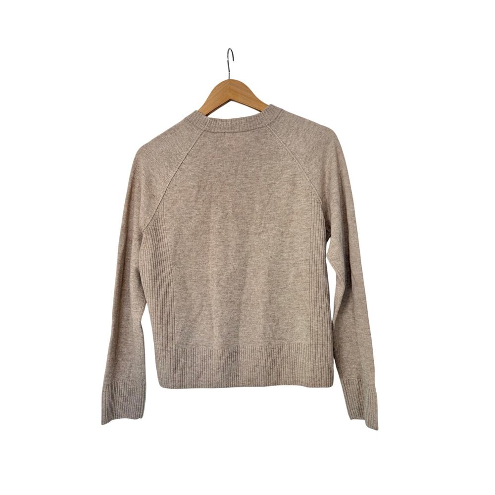 Caslon Cashmere Wool Blend Sweater Ribbed‎ Raglan Sleeve Crewneck Pullover M NEW - Picture 4 of 6